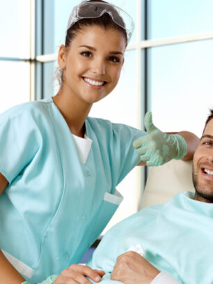 patient after dermal filling